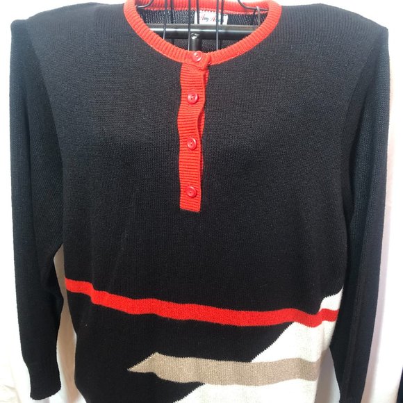 VINTAGE Amy Adams 16A Black Sweater & Skirt Set #ND - Picture 2 of 8